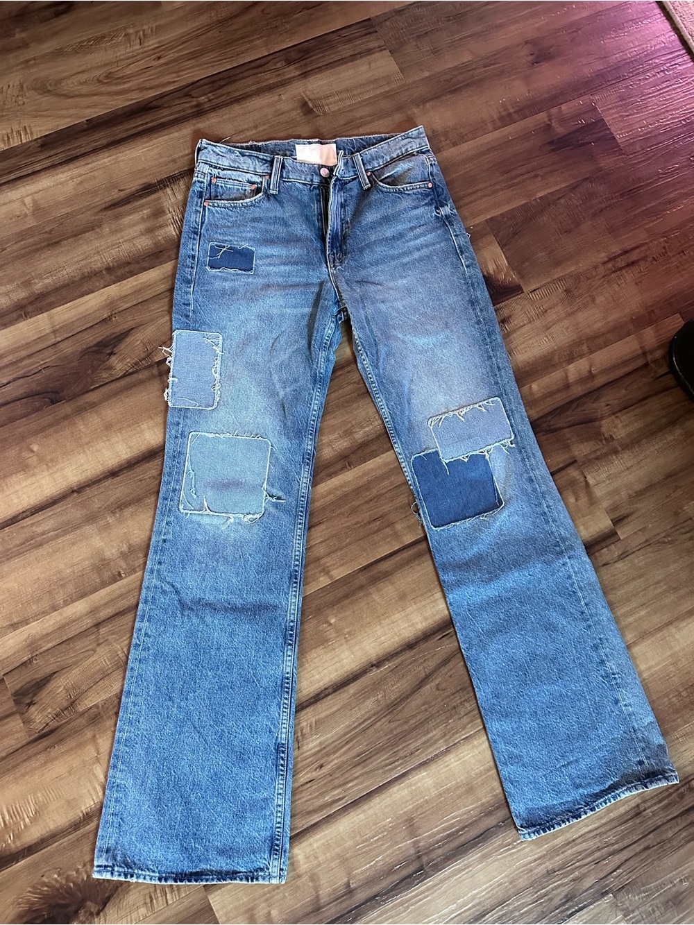 ❤️EUC MOTHER jeans The Bookie in Ironing Things Out sz:27 💯 cotton rigid denim - Picture 6 of 16